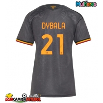 Camisa de Futebol AS Roma Paulo Dybala #21 Equipamento Alternativo Mulheres 2026-27 Manga Curta